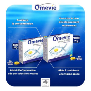 Omevie Omega 3 – 1000 – 30 Capsules - PointPara Tunisie